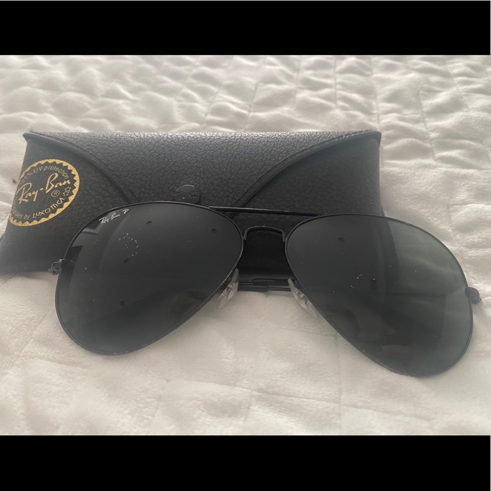 Ray Ban Black Aviator Sunglasses